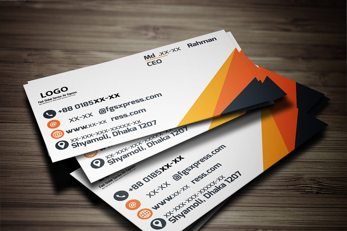 Professional Business Card Template, a Business Card Template by GreensDesigner (Photo 4 of 4)