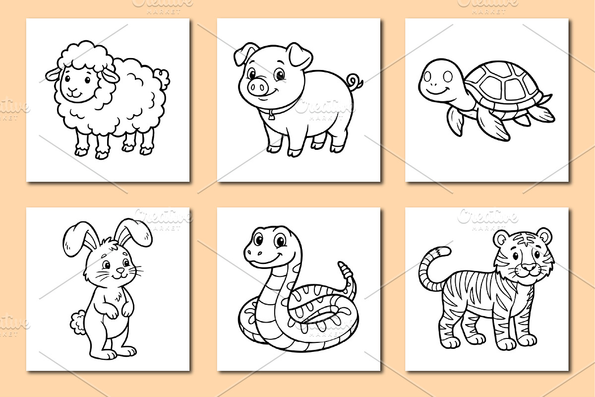 Animal Farm coloring pages, an Education Illustration by Art Zooted (Photo 4 of 7)