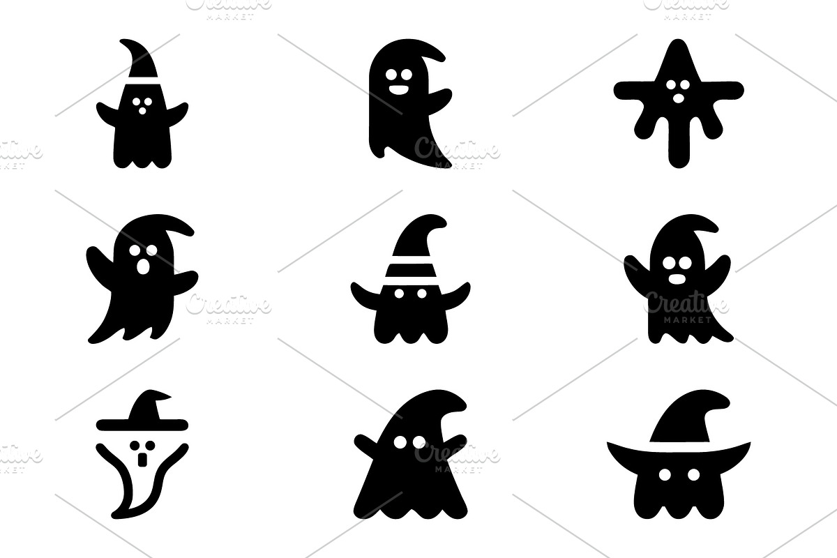 Spooky Ghosts Icon Collection, an Icon by Vectorium Studio