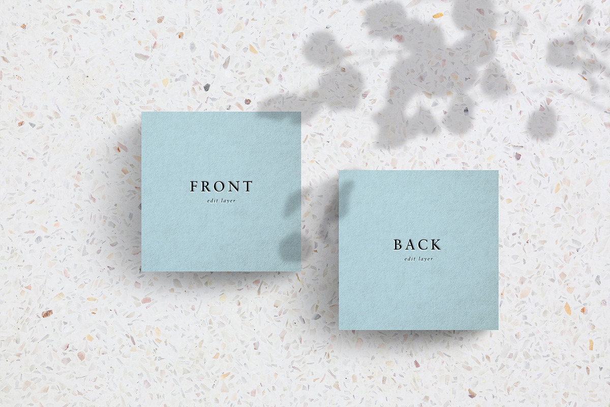 Square Embossed Business Card Mockup, a Product Mockup by Cuoco (Photo 4 of 7)