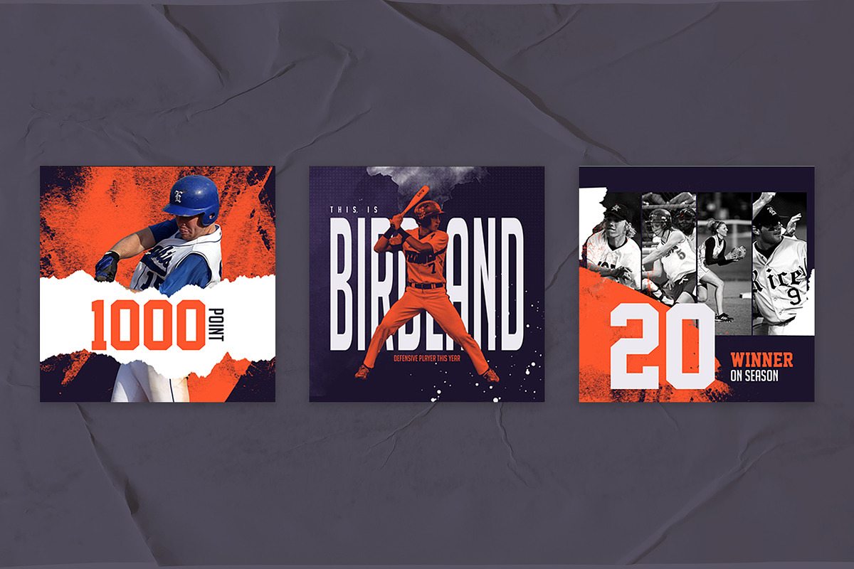 Baseball Instagram Templates, a Social Media Template by Azruca (Photo 10 of 11)