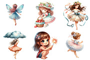 Whimsical Summer Girl Clipart, an Illustration by Pixels.Craft (Thumbnail 7 of 9)