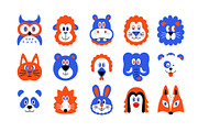 Cute Animal Face Illustration Set, an Animal Illustration by decographstud (Thumbnail 5 of 5)