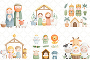 Christmas Nativity ClipArt Cute Anim, an Illustration by Black Bird Studio (Thumbnail 4 of 6)