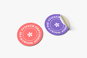 Round Sticker Mockups, a Merchandise Mockup by artimasa (Thumbnail 3 of 6)