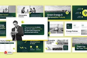 Green Energy & Renewable PowerPoint, a Presentation Template by Loin Studio