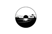 Circular Nature Landscape Silhouette, an Illustration by yasushie (Thumbnail 46 of 51)