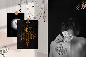 Moon Flowers - Celestial Graphic Kit