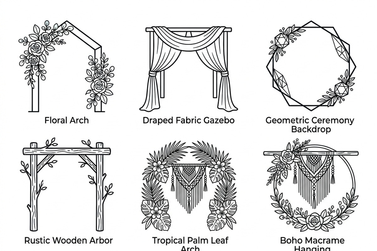 Bundles Set Floral Wedding Icons, an Outline Icon by adenpinkstore (Photo 43 of 44)