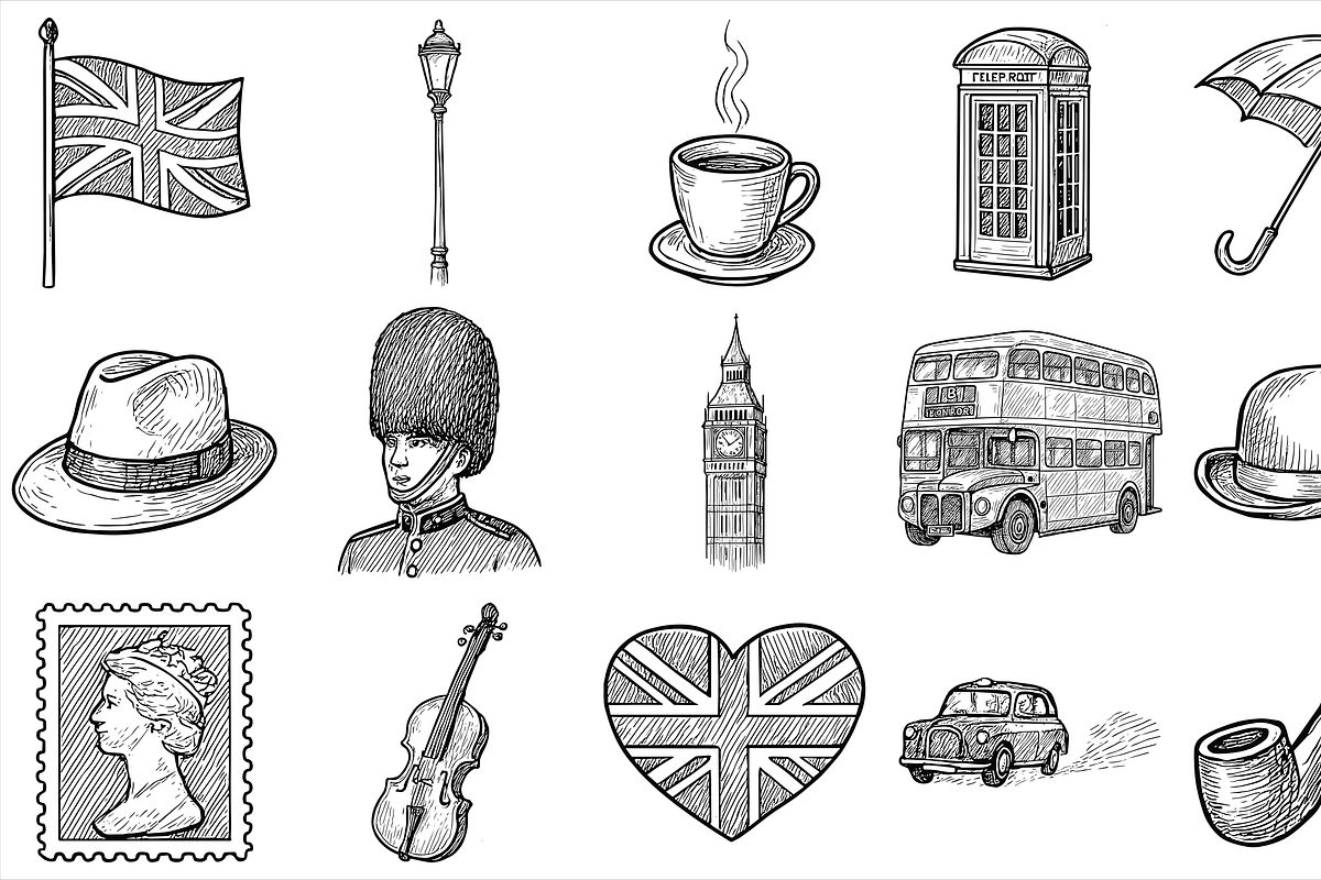 London Icon Set, an Object Graphic by nikagraphic
