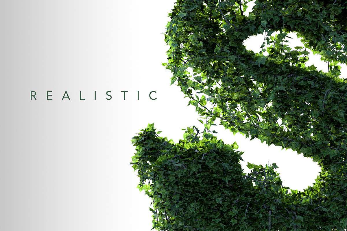 PSD Ivy Leaves 3D Letters, an Object Graphic by GK Creative (Photo 3 of 9)