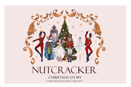 Nutcracker. Christmas story., a Pattern Graphic by ma_i_vi