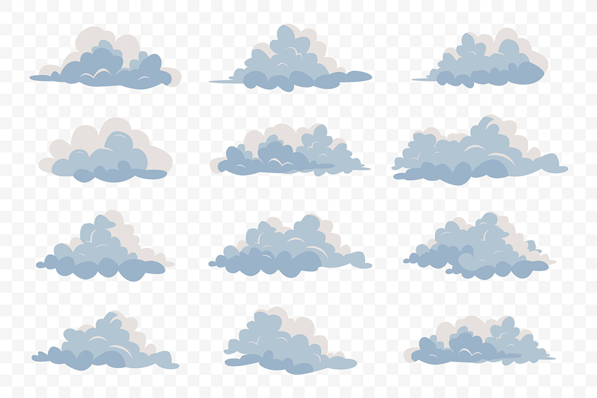 Cartoon Cloud Illustration Set, an Object Illustration by Partikusi Design (Photo 3 of 3)