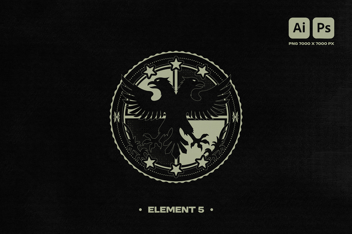 STREETWEAR HERALDIC GRAPHIC SET, an Object Graphic by BonkiStudio (Photo 6 of 11)