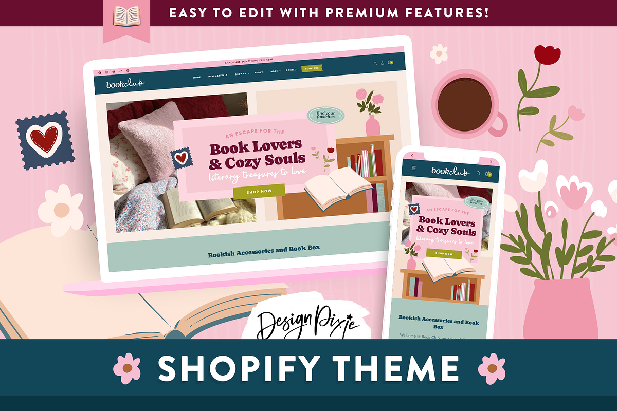 Book Shopify Theme Template, a Shopify Template by Design Pixie (Photo 12 of 12)