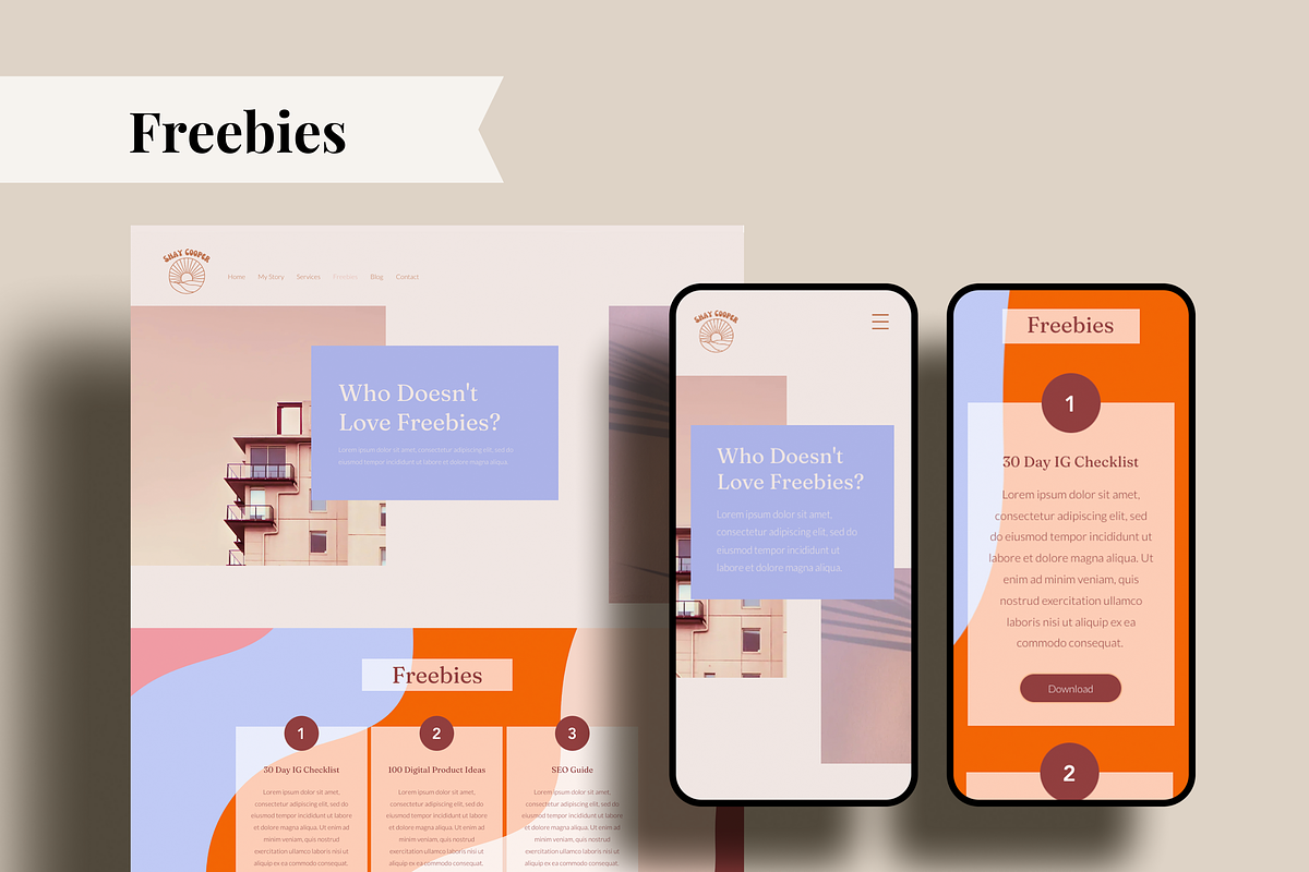 WIX Website Template Colorful Retro, a Wix Template by Warmsoulgallery (Photo 5 of 9)