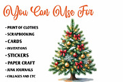 Christmas Tree Clipart Bundle, a Seasonal Illustration by CreationArt (Thumbnail 5 of 7)