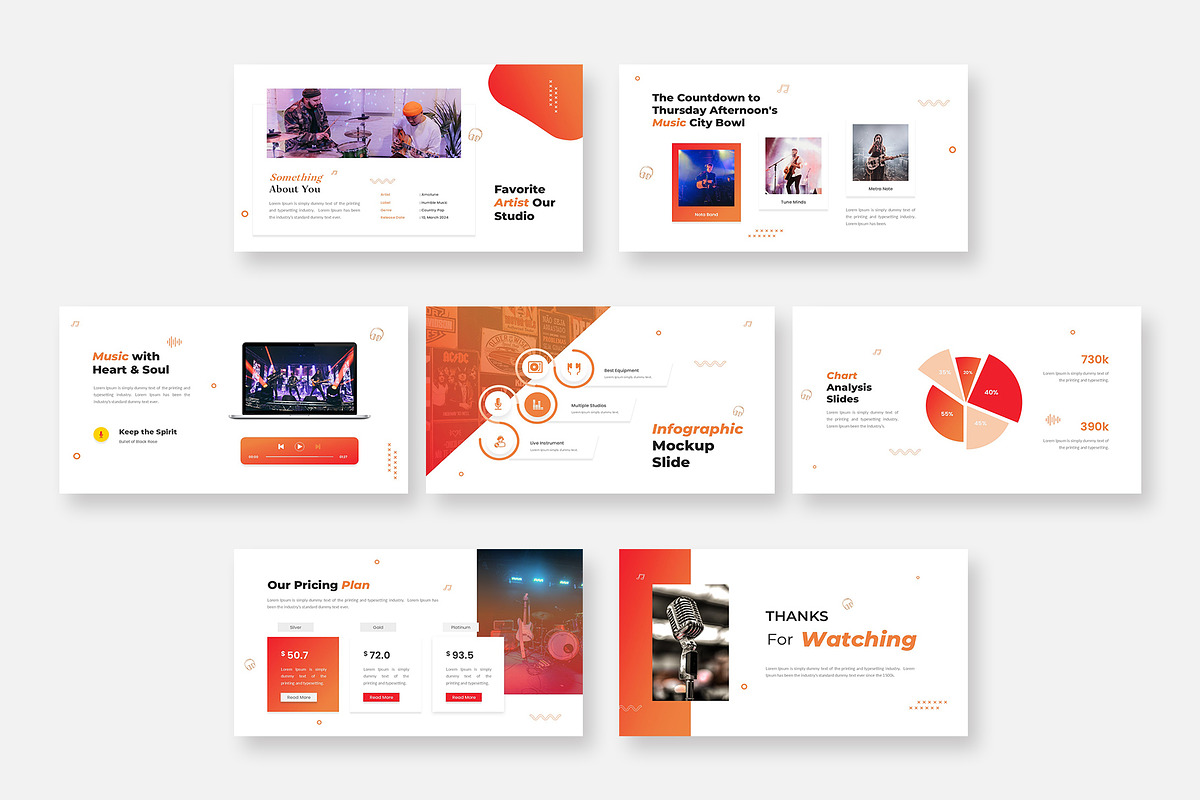 Music and Entertainment PowerPoint, a Presentation Template by Premast (Photo 3 of 3)
