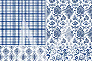 Blue Toile de Jouy Pattern Paper Set, a Pattern Graphic by Maishop (Thumbnail 5 of 15)