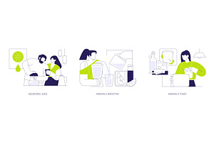 Making breakfast isolated cartoon, a Person Illustration by Visual Generation