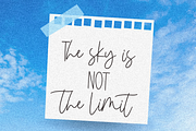 Morning blue sky, a Handwritten Font by cocodesign (Thumbnail 7 of 8)