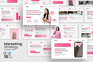 Marketing Strategy Keynote Template, a Design Template by QR Design Studio