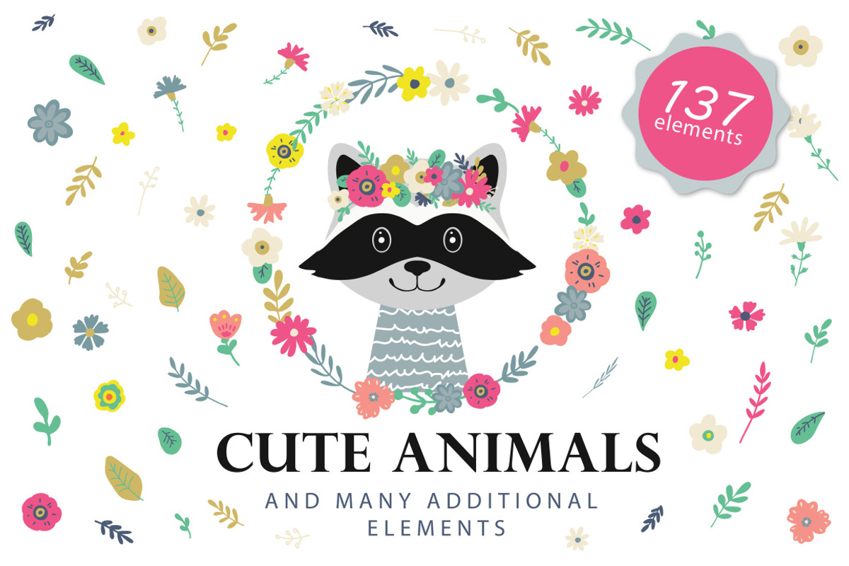 Cute Animals., an Animal Illustration by Luba Vega (Photo 1 of 9)