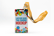Lanyard Tag Badge Mock-Up, an Advertising Mockup by Se٧enStudio (Thumbnail 2 of 8)