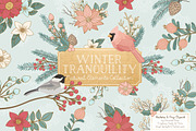 Soft Christmas Leaves and Branches, an Illustration by Amanda Ilkov (Thumbnail 2 of 5)