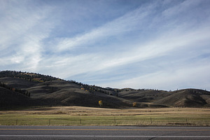 Road and hills in Colorado
