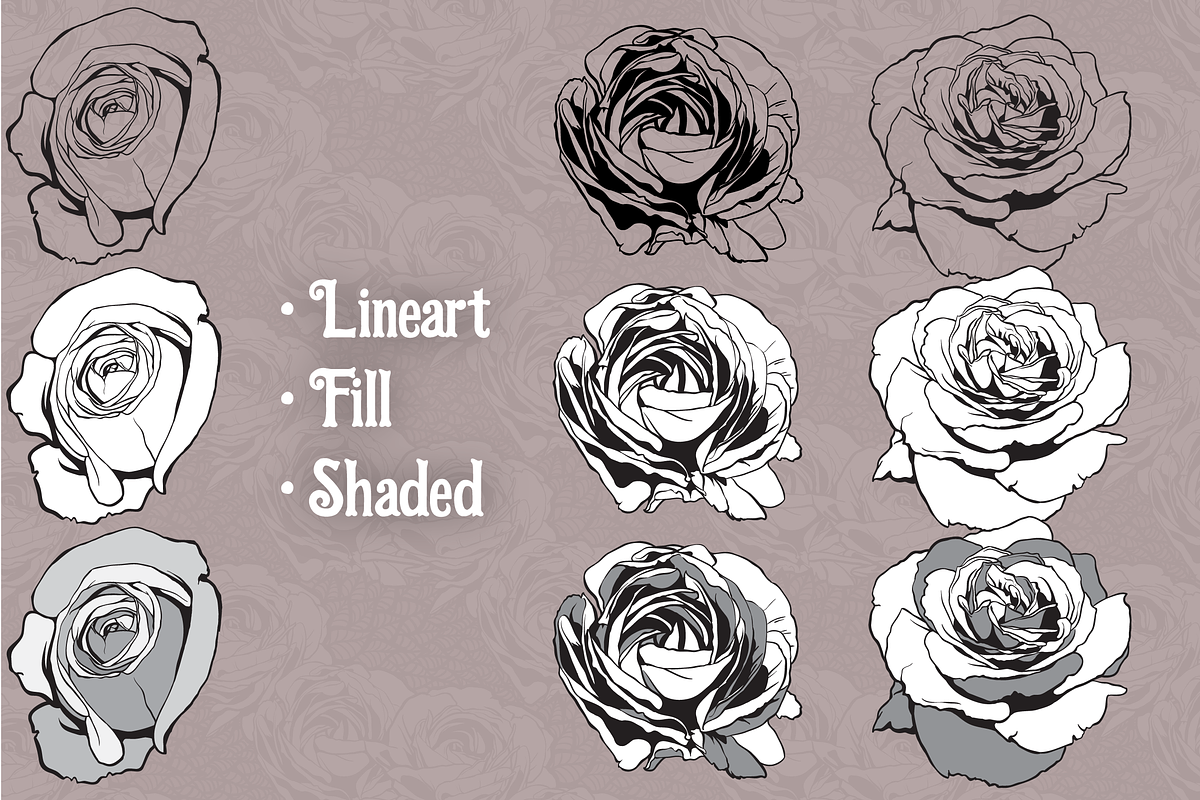 Vector Roses 2, an Object Graphic by Ferntale Art & Design (Photo 4 of 5)