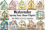 Spring Cozy Home Clipart, an Illustration by Design Market (Thumbnail 1 of 5)