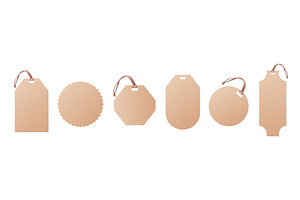 Realistic craft tags. Cardboard, an Illustration by Stock-Smart-Start