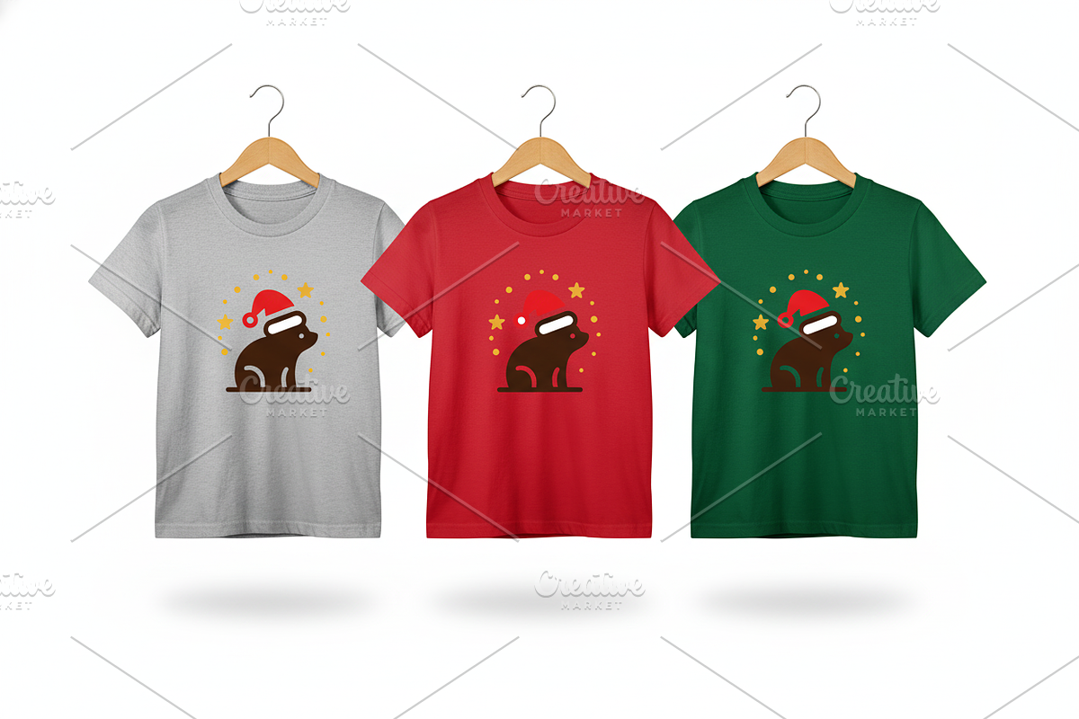 Festive Christmas Bear Icon, a Branding & Logo Template by Vectorium Studio (Photo 2 of 2)