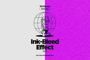 INK Bleed Copier Effect PSD