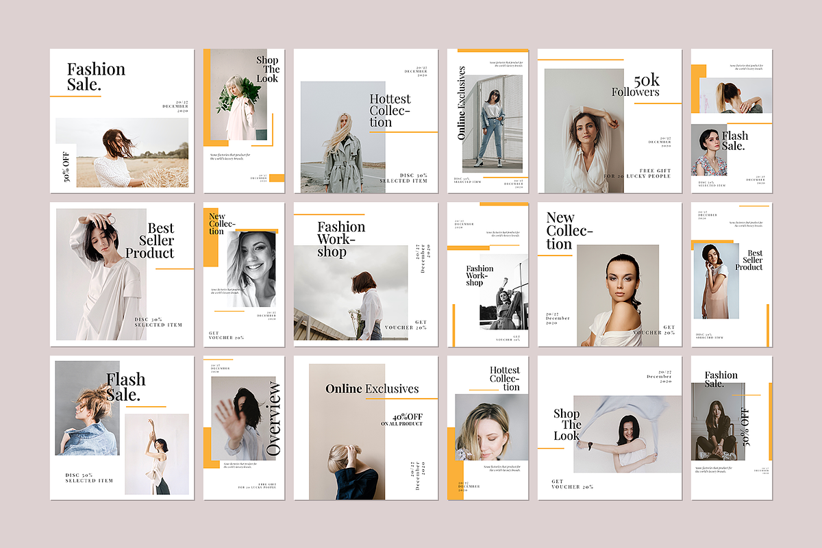 600 Minimalist Instagram Bundle, a Social Media Template by Creatchees.std (Photo 23 of 37)