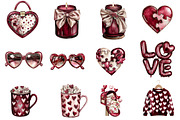 Romantic Valentine clipart, an Illustration by Designworld (Thumbnail 4 of 4)