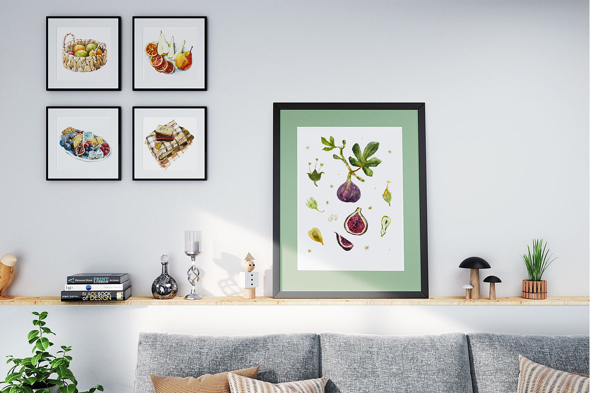 Watercolor Autumn Picnic, a Food Illustration by Budogoshch (Photo 6 of 10)