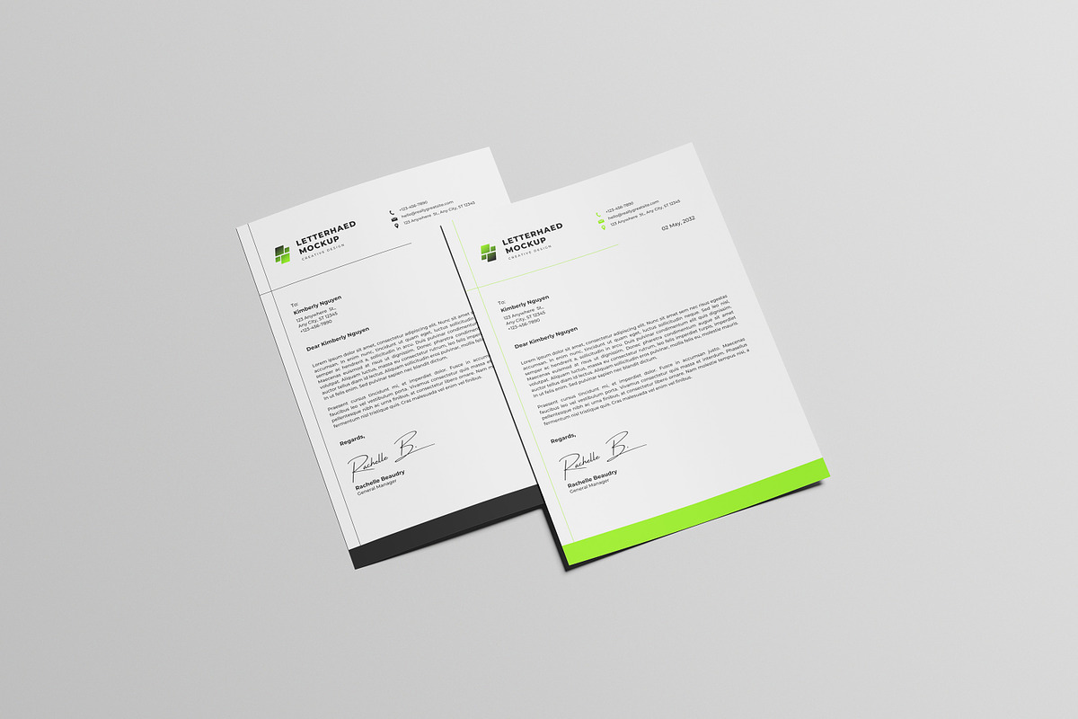 High Quality Letterhead Mockup, a Product Mockup by AKMAL STUDIO (Photo 8 of 9)
