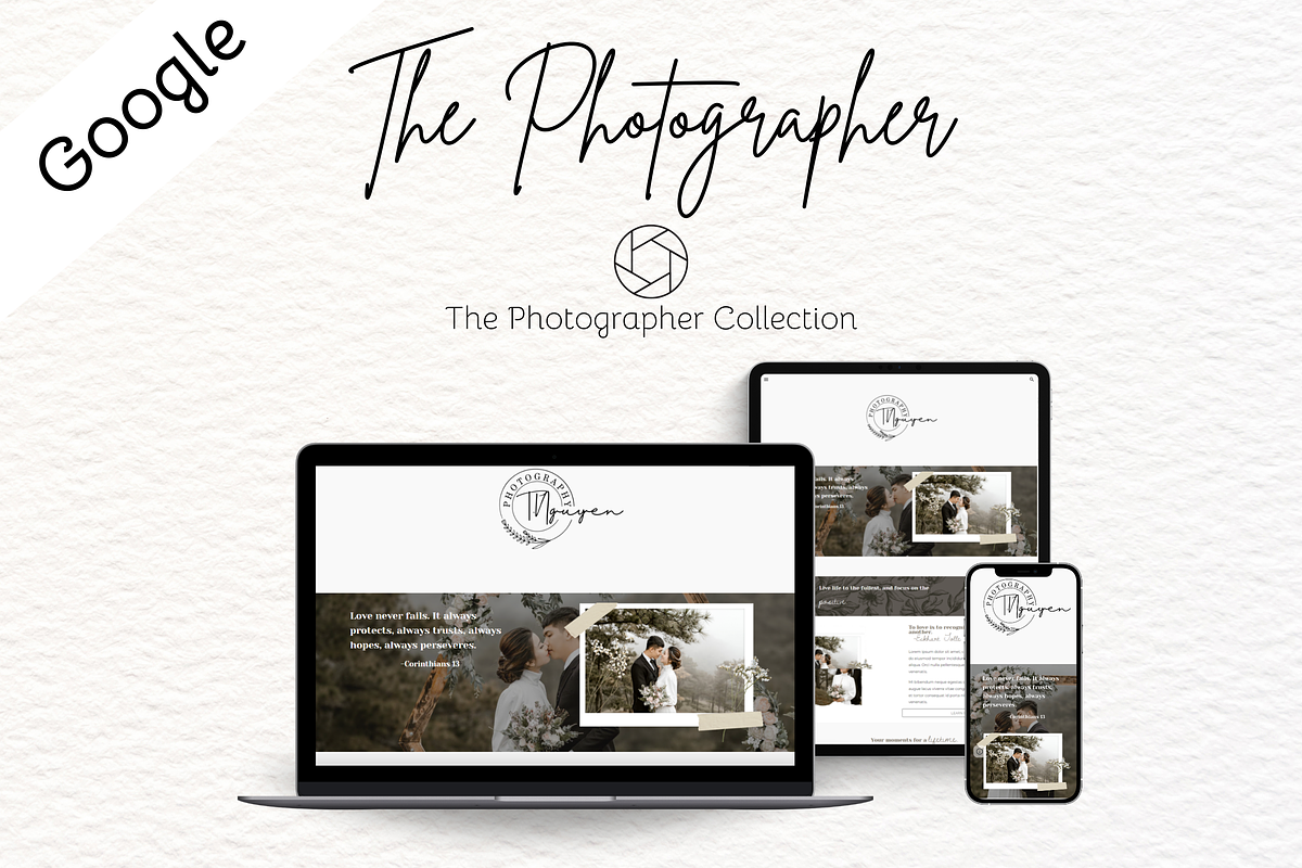 Google Site Theme | The Photographer, a Templates & Theme by She Designs Things (Photo 2 of 7)