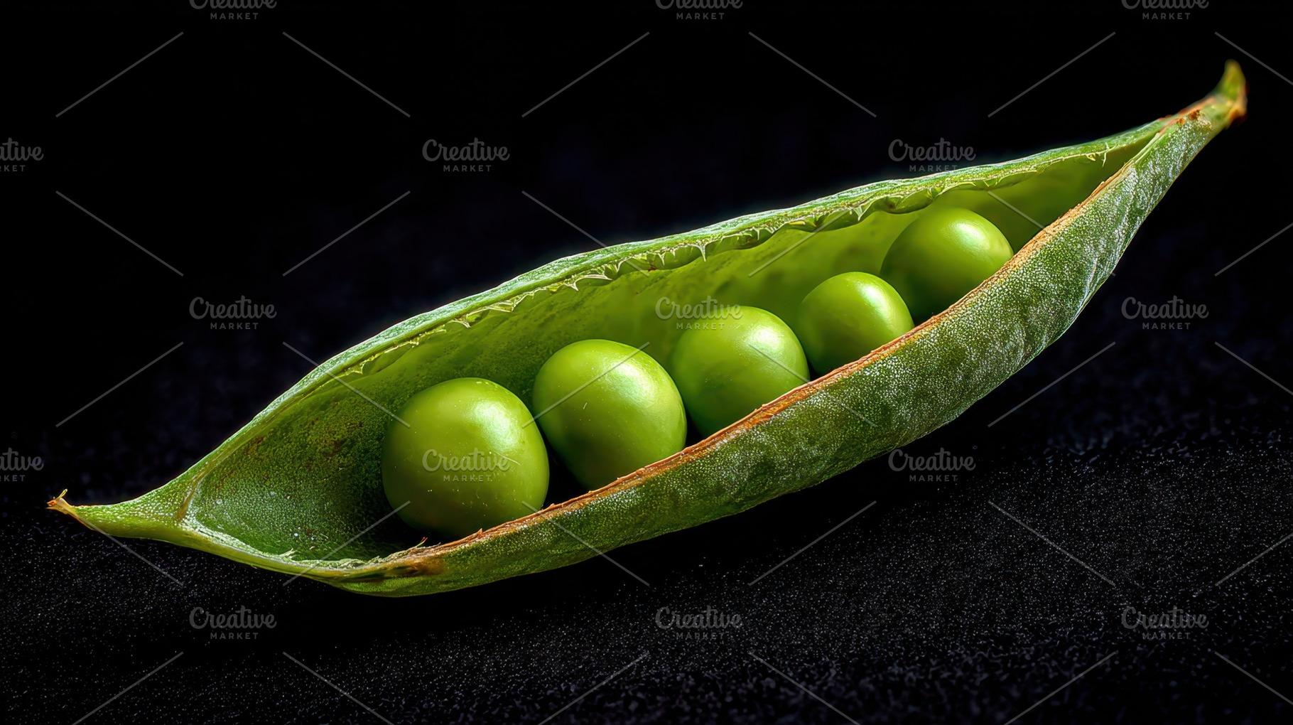 Fresh peas in a pod, a Photo by Beautiful things