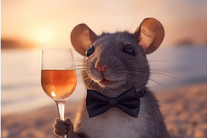 Happy Mouse Sunglass Cute. Generate