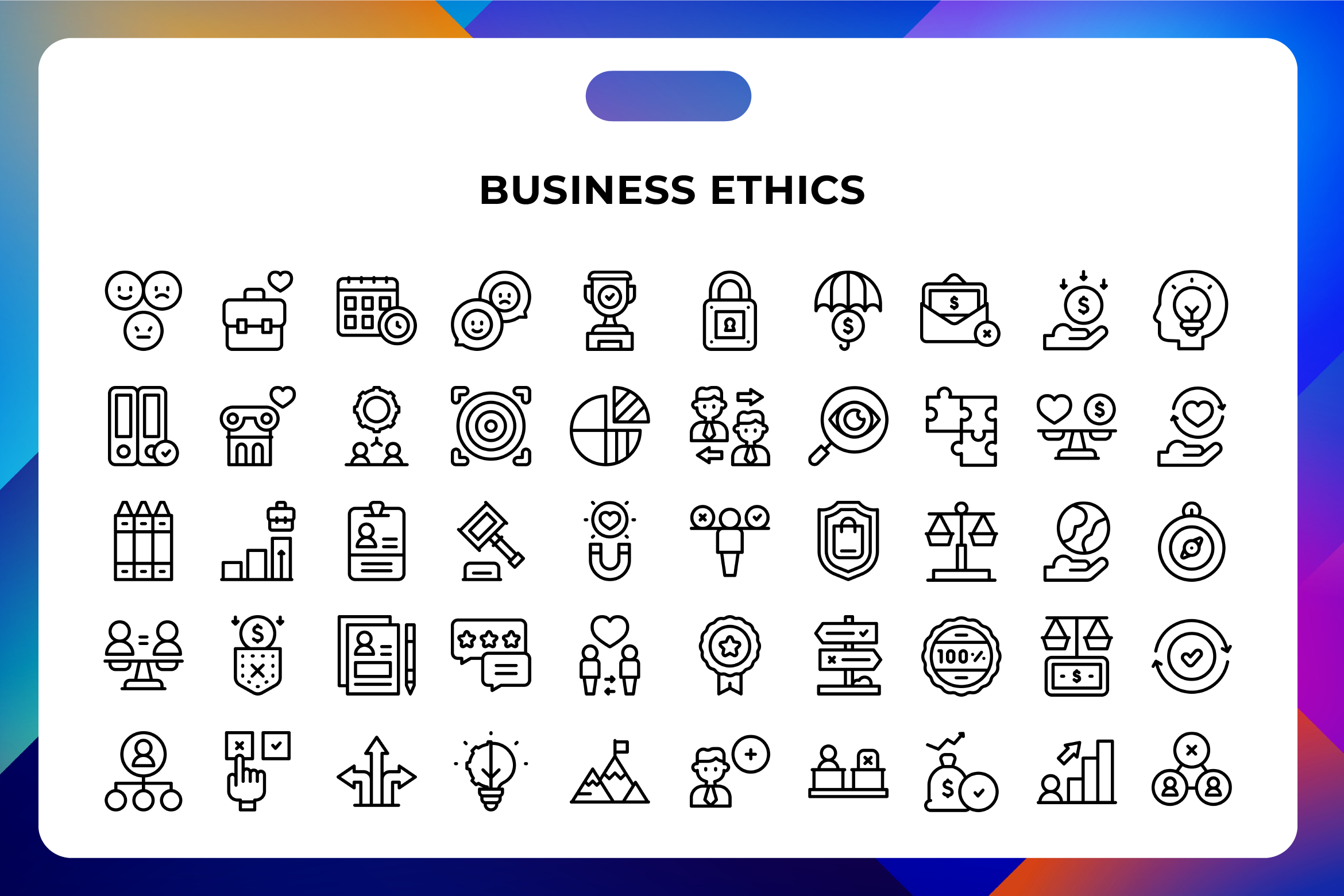 Business Ethics Icons, an Icon by Wencory