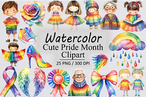 Cute Pride Month Clipart, an Illustration by Design Market