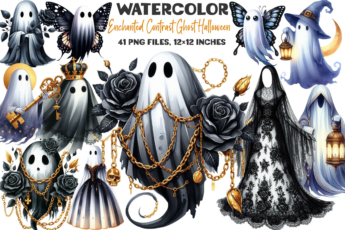 Enchanted Contrast Ghost Halloween, an Illustration by DreamArtGraphic (Photo 1 of 5)