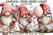 Whimsical Spring Gnome Clipart, an Illustration by OK Design (Thumbnail 1 of 6)
