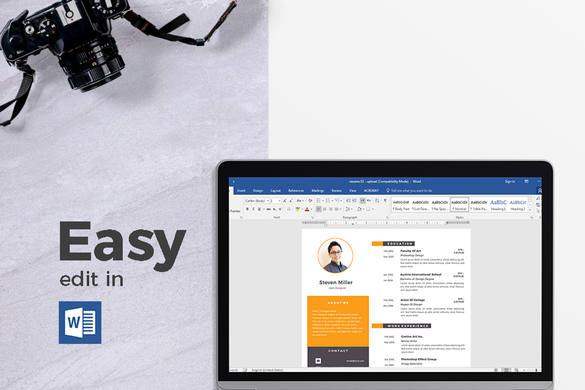 Creative Resume & CV Template, a Resume Template by Hito Graphic (Photo 6 of 8)