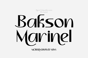 Bakson Marinel - Modern Display Sans