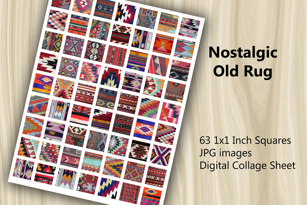 Collage Sheet - Nostalgic Old Rug, a Print Template by Kseniya-Omega (Photo 1 of 3)