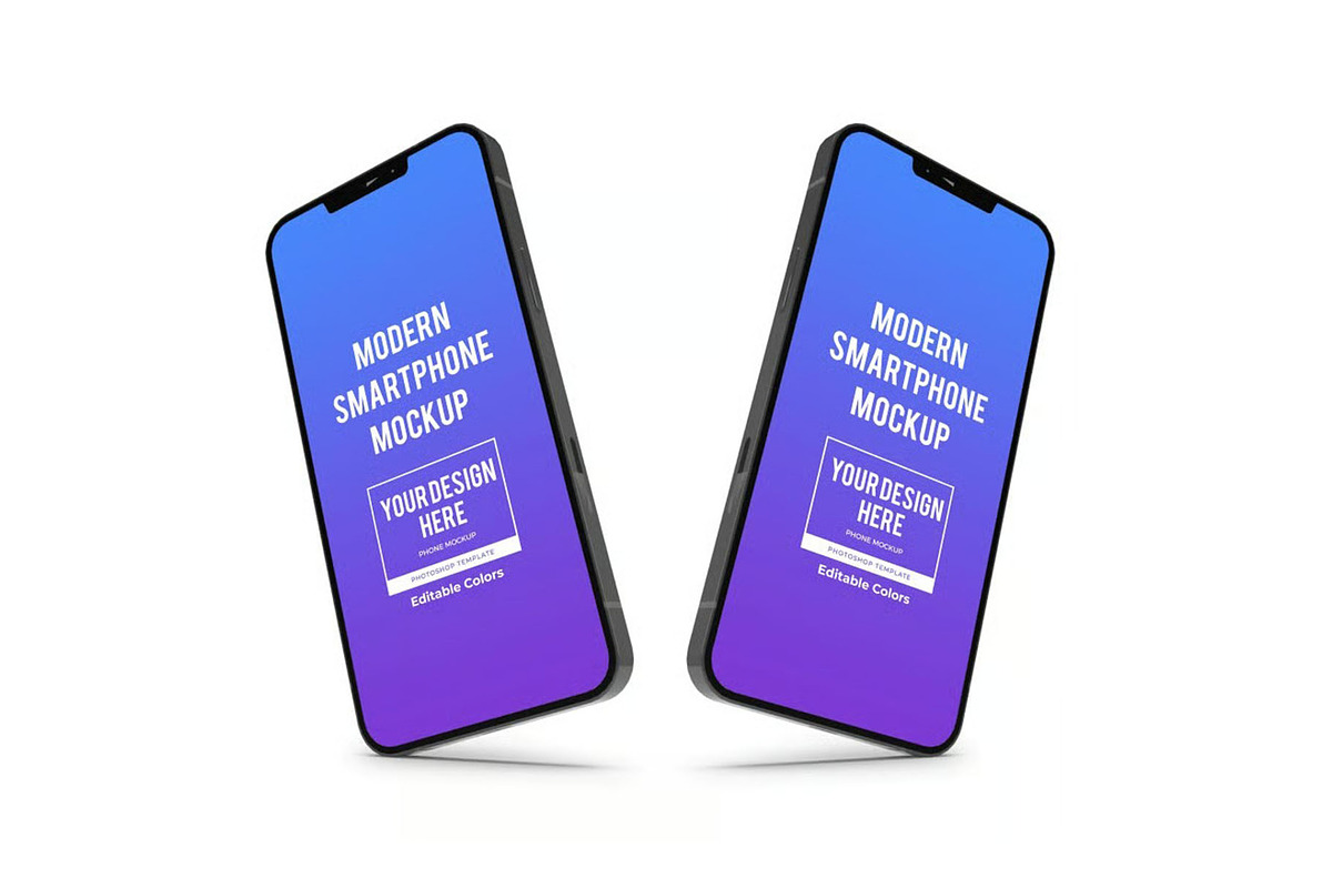 iPhone Mockup Template Set, an iPhone Mockup by DesignRushMarket (Photo 2 of 11)